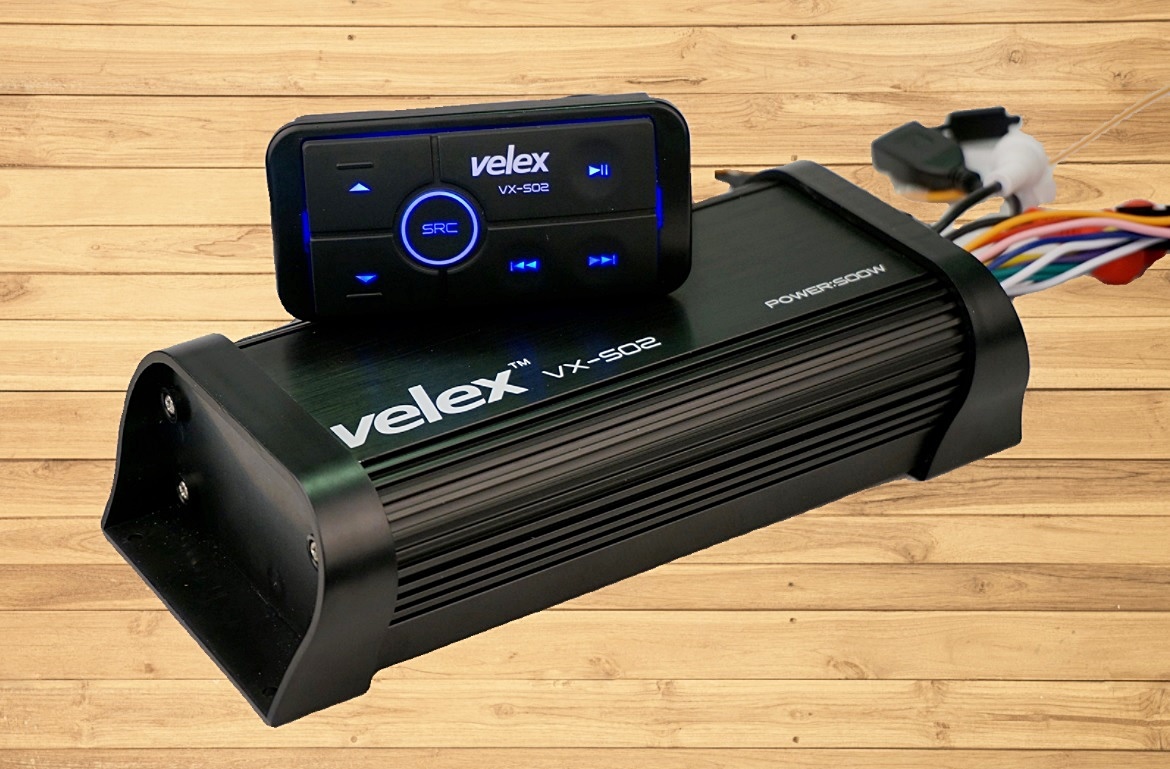 【未使用】★国内在庫★ 300Wモデル velex 防水アンプ ブルートゥースアンプ マリンデッキ 水上バイク ジェットスキー マリン