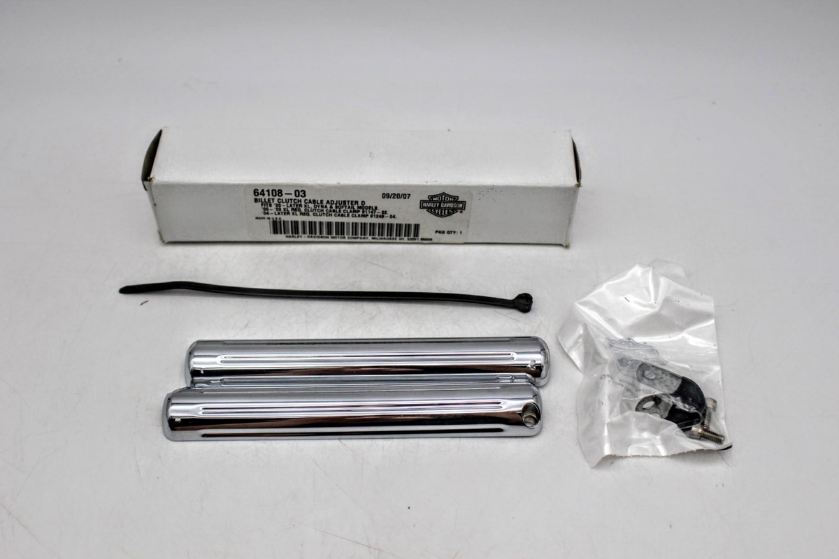 【未使用】【1円スタート】G4341 HarleyDavidson ハーレーダビッドソン ビレット・クラッチケーブルアジャスター ダスト