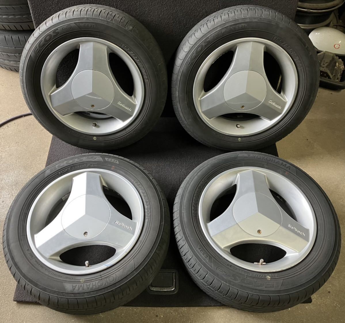 傷や汚れあり】セルバッハ R13 5J+45 4穴 マルチ PCD M12 ハブ67 13