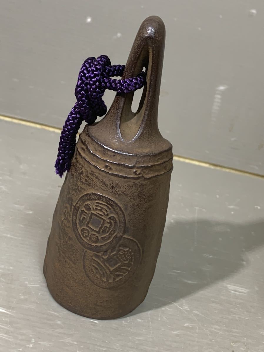 南部鉄器 釜師 鈴木盛久造 南部砂鉄鈴 手振り鈴 共箱 C R8151