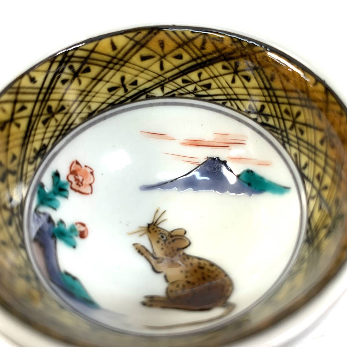 ab3142 九谷焼 中村梅山 陶漆蒔絵 菓子皿 共箱