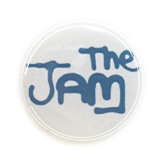 【未使用】缶バッジ 25mm The Jam ジャム (白/水色) Paul Wellwe ポールウェラー Style Council ...