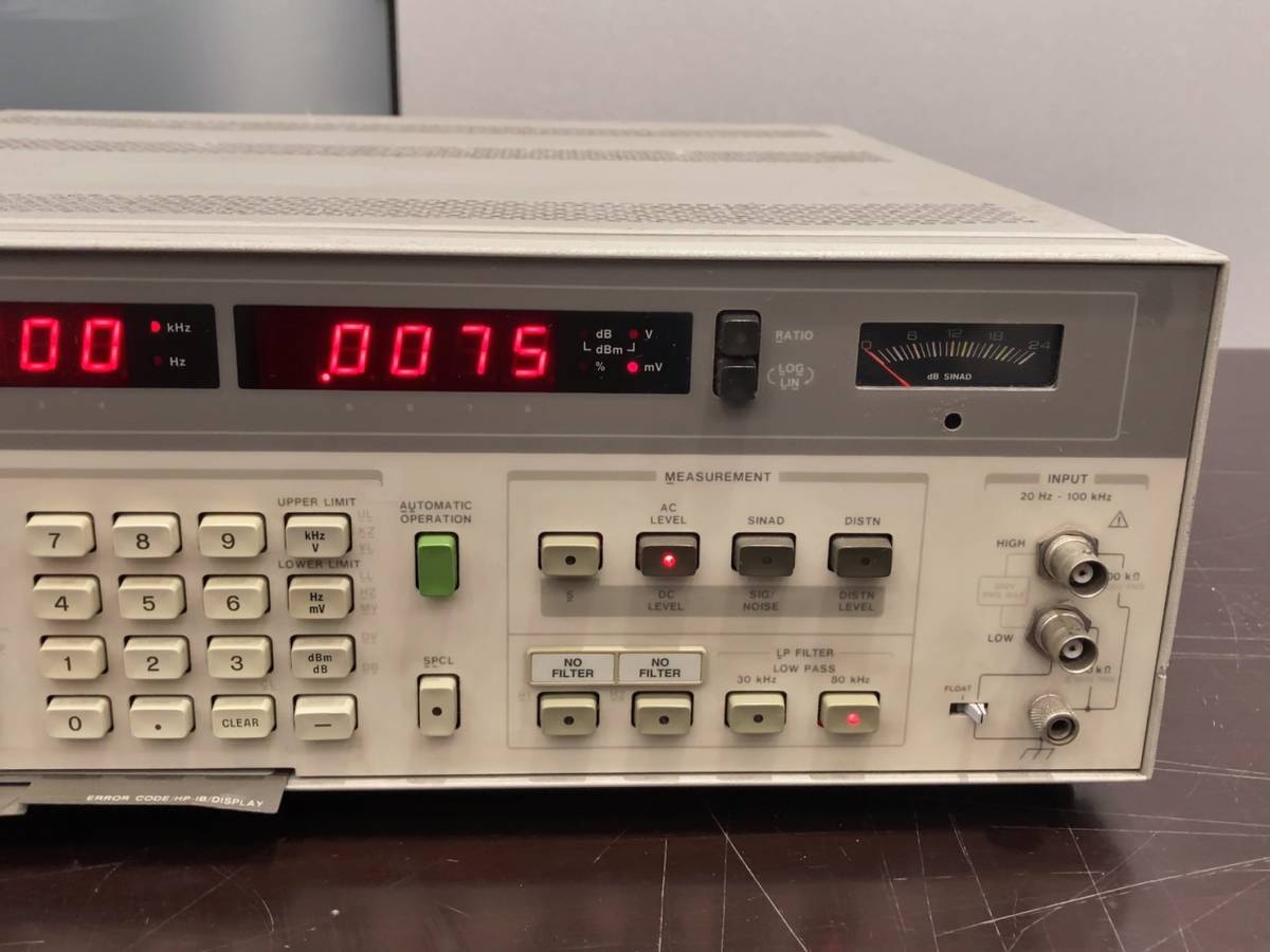 【全体的に状態が悪い】HP 8903B オーディオアナライザ 歪率計 ジャンク品 の落札情報詳細| ヤフオク落札価格情報 オークフリー