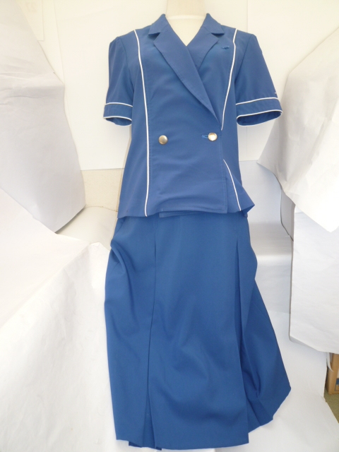 やや傷や汚れあり】11号 昭和レトロ バスガイドユニフォーム 制服