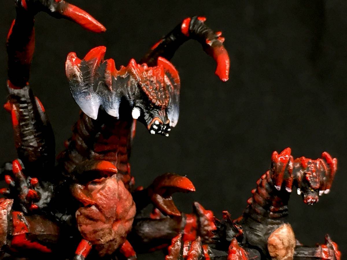 リペイント 完成品 デストロイア (角自作) ガシャポン HG X クロス ゴジラ