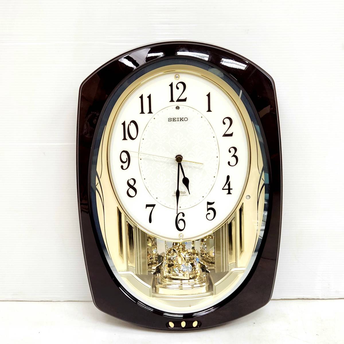 【やや傷や汚れあり】SEIKO CLOCK セイコークロック AM239B 電波時計 クラシックメロディ 全18曲 ウェーブシンフォニー 掛