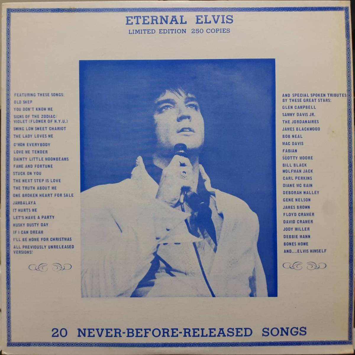 【目立った傷や汚れなし】米TCB番LP！250枚限定プライベート！Elvis Presley / Eternal Elvis 1978年 未