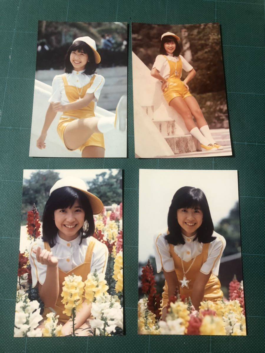 目立った傷や汚れなし】大場久美子 マルベル堂プロマイド写真4枚 昭和