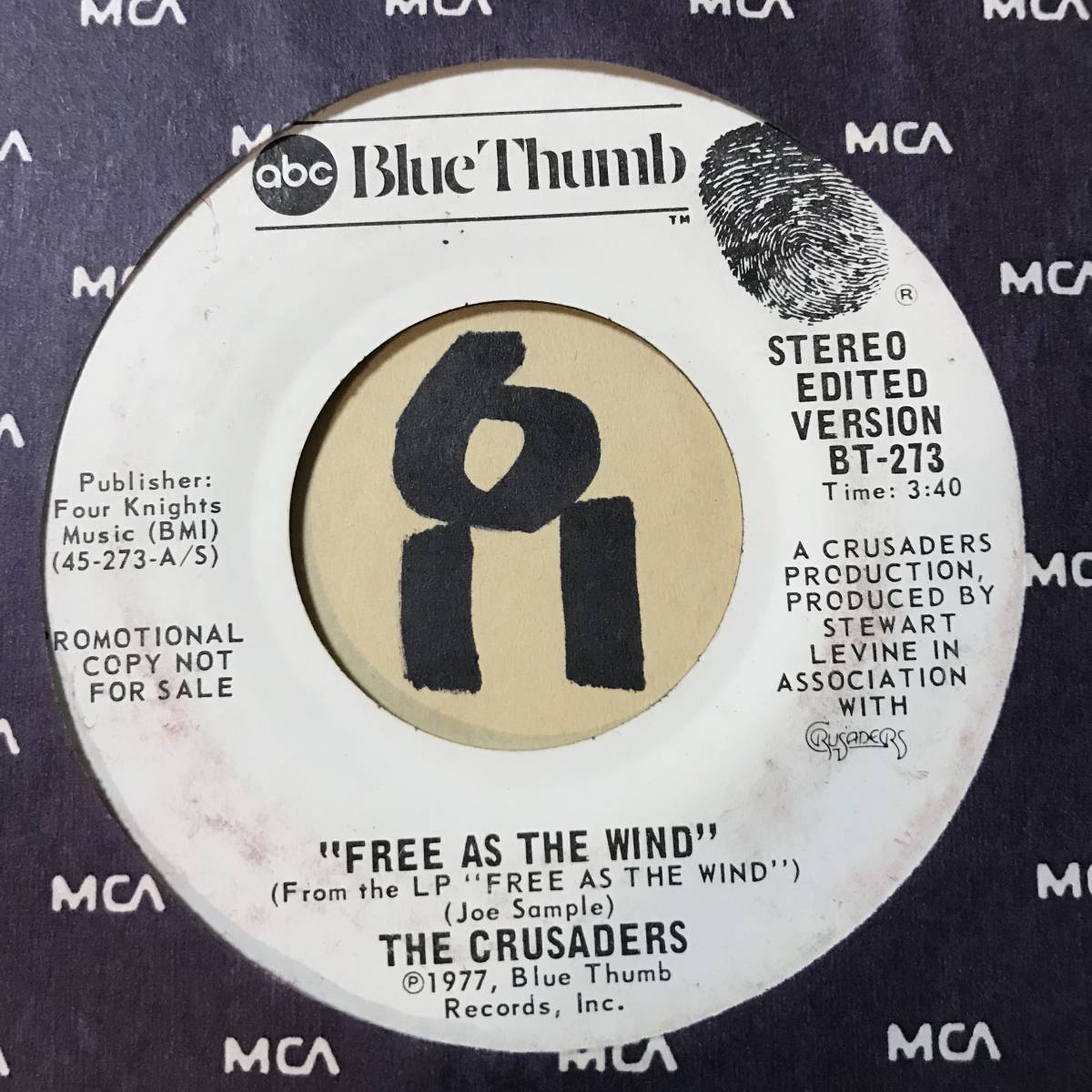 【目立った傷や汚れなし】試聴 THE CRUSADERS FREE AS THE WIND EX+ FM RADIO TRAFFIC INFO