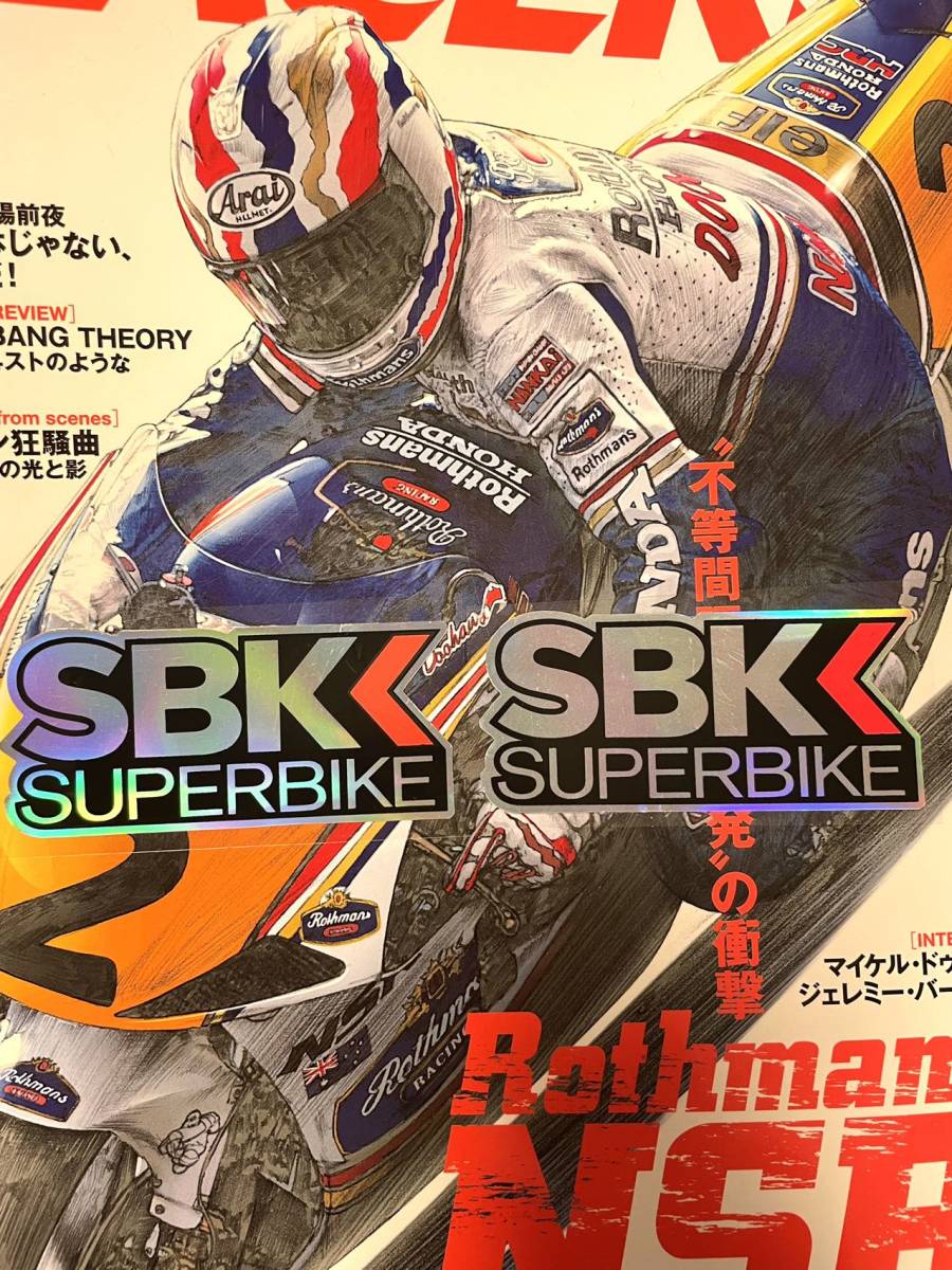 【未使用】★アウトレットセール★新品 SBK RACING スーパーバイク世界選手権 レーシング 8 x 3.5 cm x 2 反射 ...