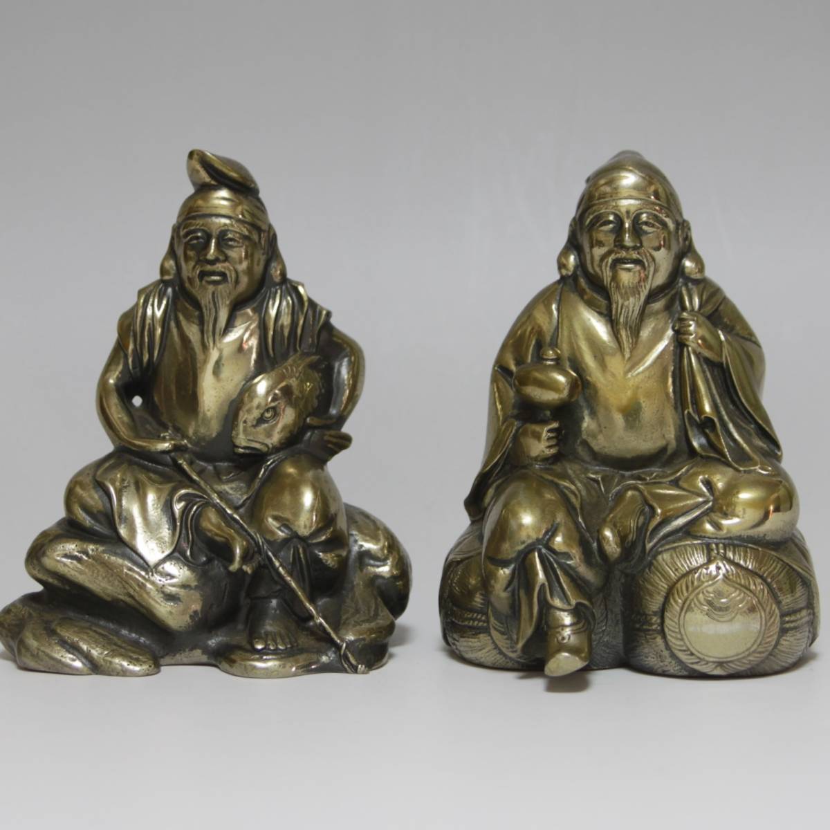 値下げ　銀製　恵比寿、大黒天　高村光雲原型 Yahoo!オークション -「高村光雲 恵比寿」の落札相場・落札価格