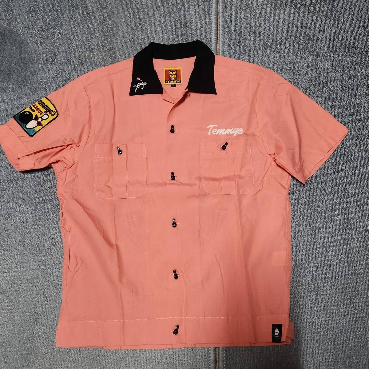 ピンクドラゴンボーリングシャツ 未使用 寄せ