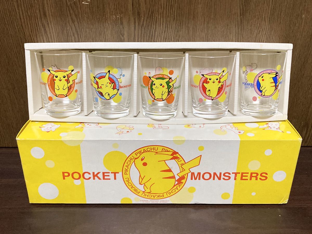 未使用】未使用 初期 Nintendo Pokmon Pikachu Retro Glass ポケモン