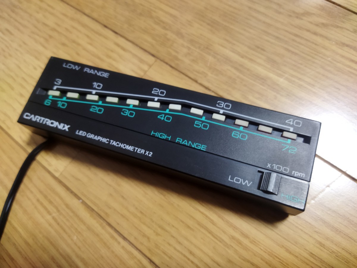 傷や汚れあり】当時物 cartronix デジタル タコメーター カーメイト 