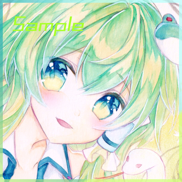 未使用に近い】同人手描きイラスト〇東方〇東風谷早苗〇約A4の落札情報