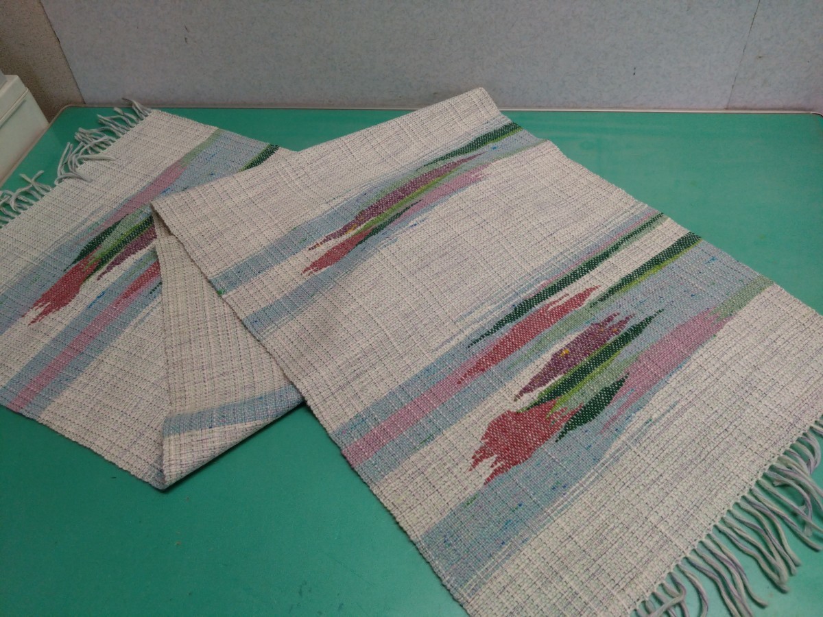 未使用】○ 北海道 旭川 手織 つむぎ 優佳良織工芸館 ユーカラ織 毛