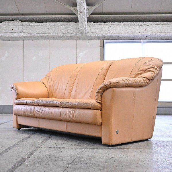 NICOLETTI/ニコレッティ 本革3Pソファ イタリア製 高級 モダン IDC大塚