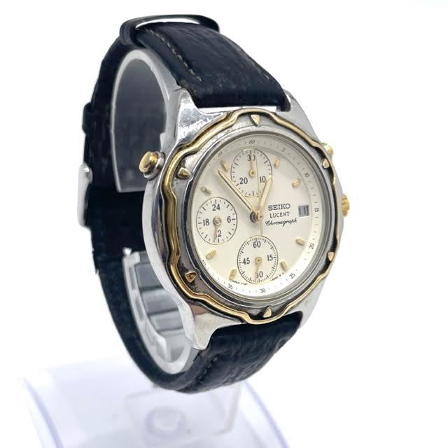 SEIKO セイコー LUCENT ルーセント 7T27-6010 クロノグラフ SEIKO セイコー LUCENT ルーセント 7T27-6010 クロノグラフ