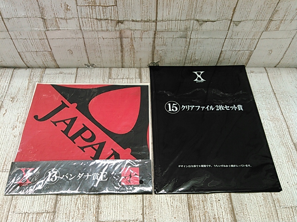 X XJAPAN バンダナ X(XJAPAN) バンダナ （X JAPAN クリアファイル9点、 バンダナ2点