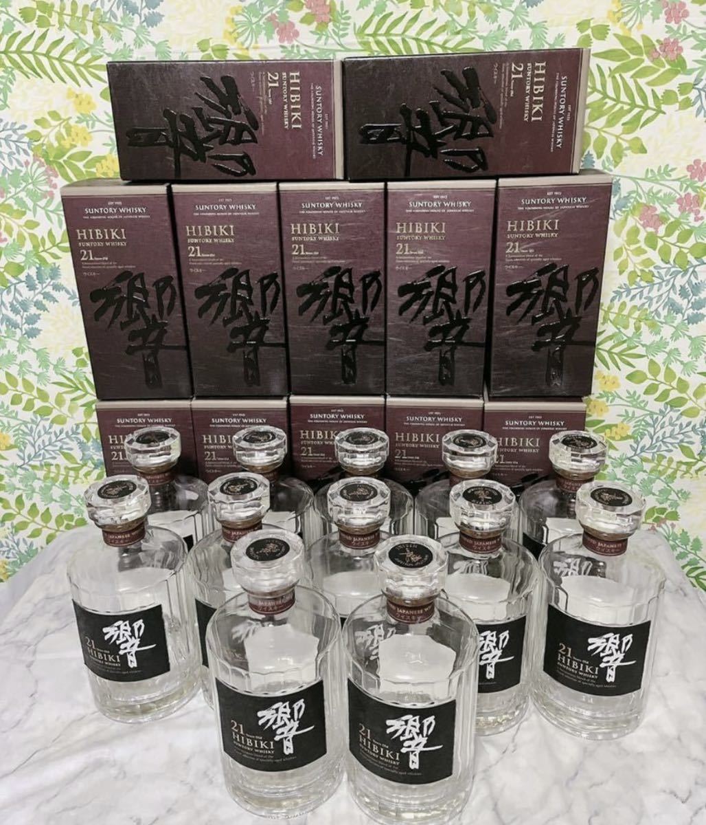響 21年 700ml 空瓶6本セット＋3 箱 空瓶】サントリー 響21年 700ml 6本セット 空瓶】サントリー 響21年