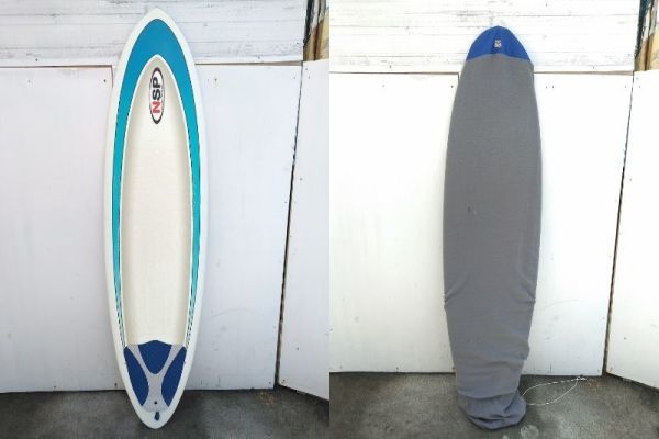 サーフボード NSP 約6フィート 約183cm フィン付き REPAIR WITH EPOXY 