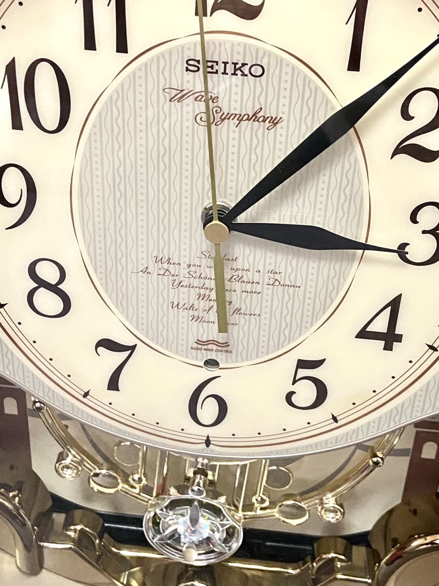 やや傷や汚れあり】Tc352○SEIKO セイコー AM219B からくり時計 電波
