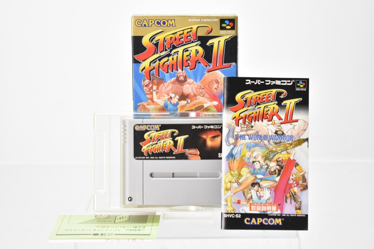 【傷や汚れあり】カプコン SFC ストリートファイター2 SHVC-S2 箱説ハガキ付 ソフト起動OK [CAPCOM][STREET