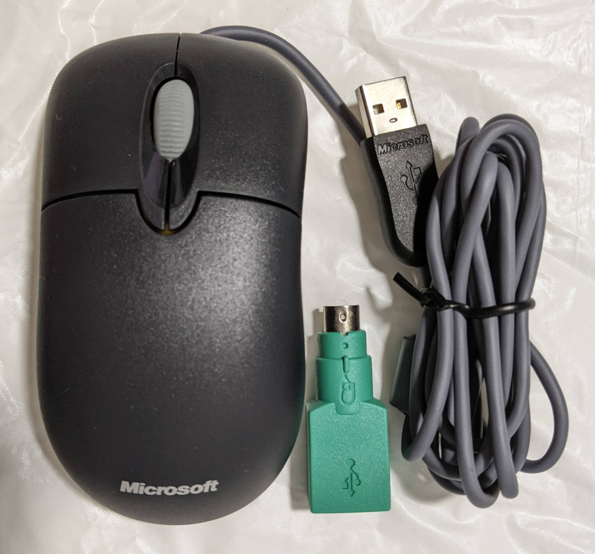 【未使用】【新品】 Microsoft マイクロソフト Basic Optical Mouse 1.0A 初代 USB接続マウス 黒 バルク品