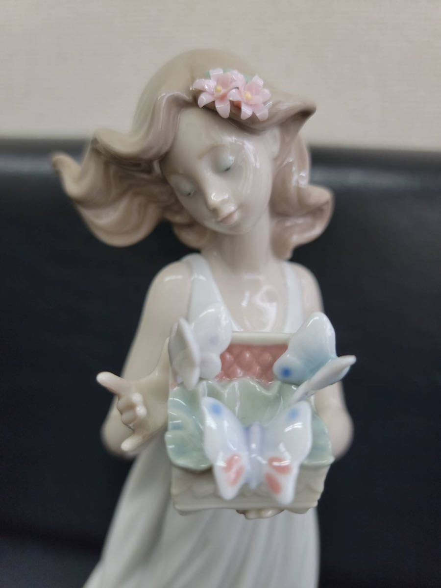 LIADRO リアドロ リヤドロ 私の宝物 少女 置物 陶器 蝶