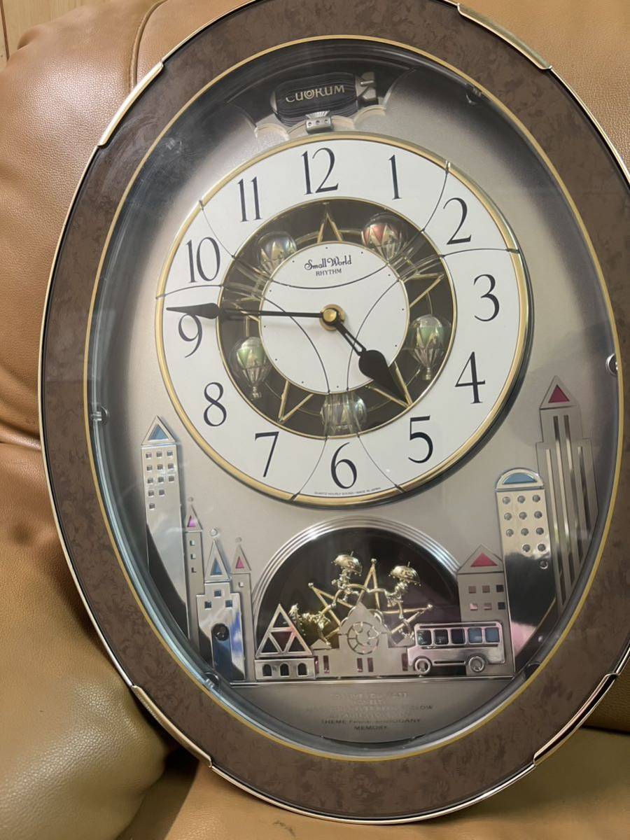 ④リズム時計 RHYTHM からくり時計 CUORUM Small World 目立った傷や