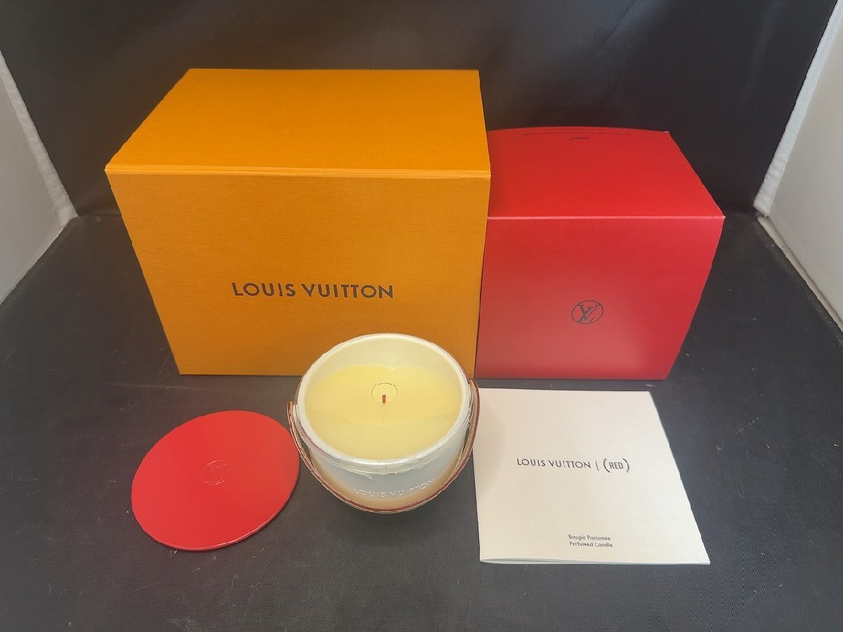 【未使用】♪未使用【Louis Vuitton ルイ・ヴィトン×(RED) 新作パフュームド キャンドル ピオニーフラワーとラズベリーの香り