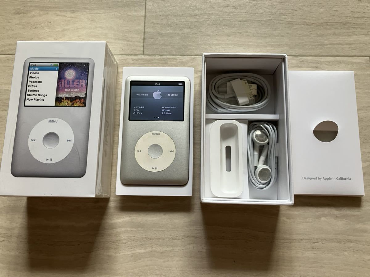 Apple iPod A1238 x2 動作品 iPod classic 160GB モデルA1238 ケーブル付き（Apple iPod