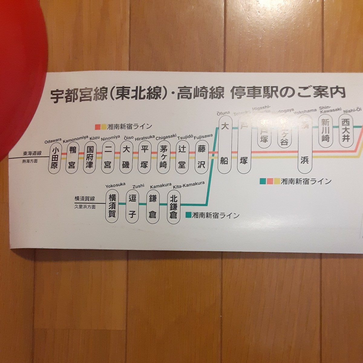やや傷や汚れあり】JR東日本 宇都宮線 高崎線 湘南新宿ライン ドア上