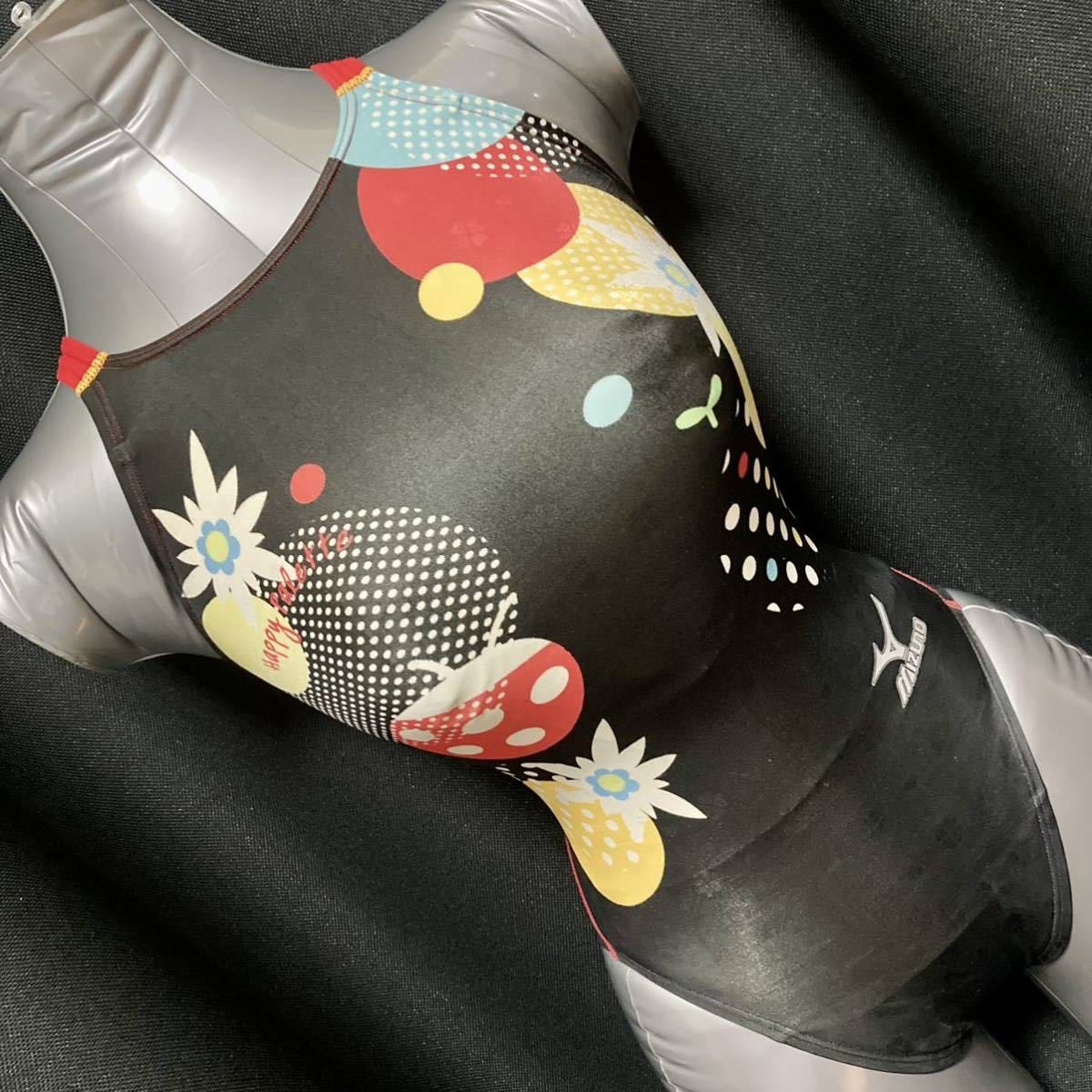 【やや傷や汚れあり】MIZUNO 競泳水著 Sサイズ マイティライン 強光沢生地 ミズノ HAPPY PALETTE ハッピーパレット ②の