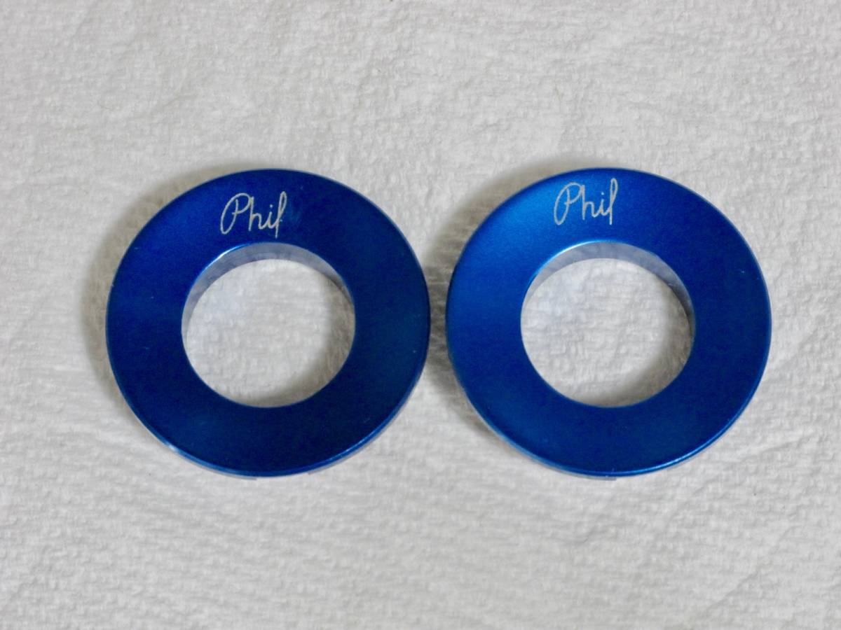 【目立った傷や汚れなし】PHILWOOD bottom bracket mud guards Blue 中古美品 フィルウッドボトムブラケット