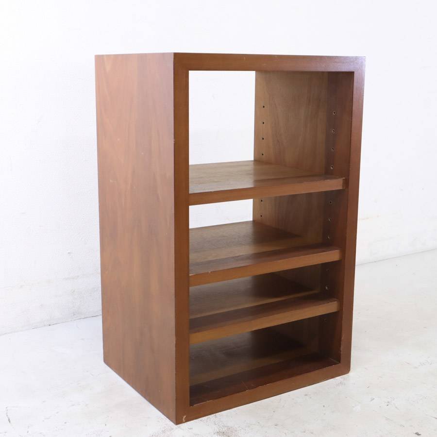 傷や汚れあり】☆木製 5段 オーディオラック 58×45×90cm 棚板高さ調節