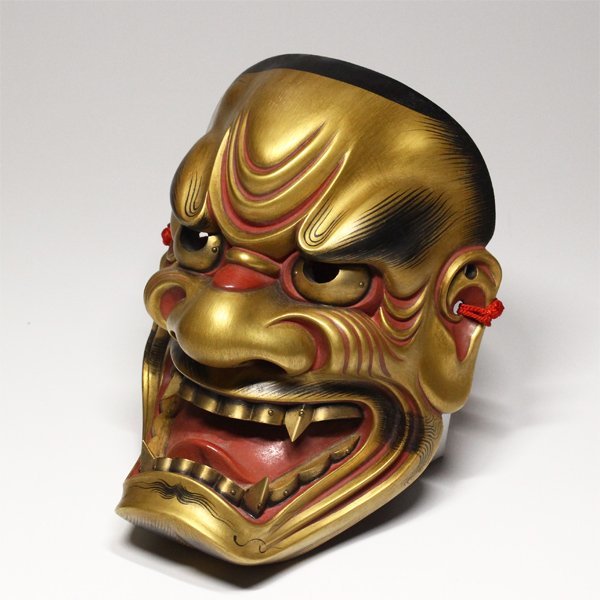 傷や汚れあり】【TAKIYA】6969 石倉耕春『 能面 小獅子 』能楽 石橋