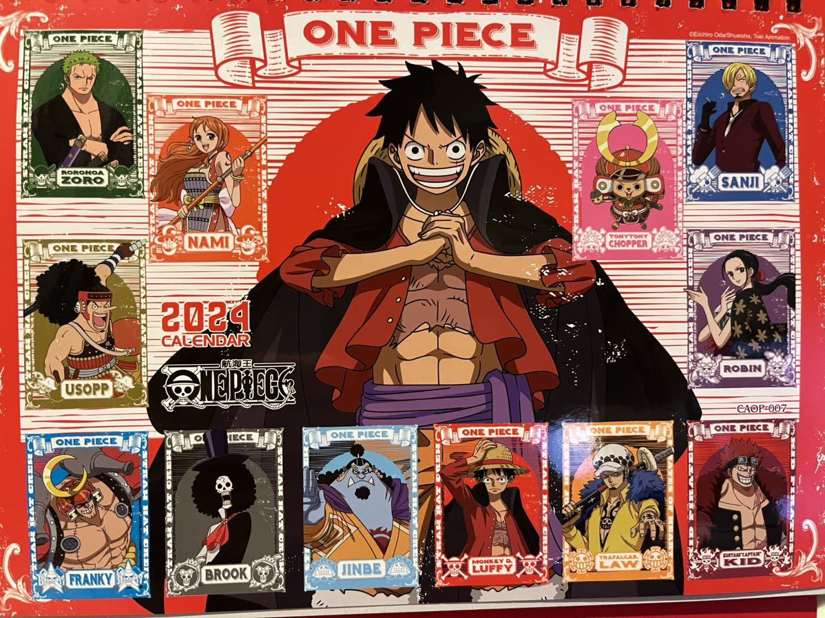 未使用】☆ワンピース（ONE PIECE 航海王）☆ 2024年卓上カレンダー