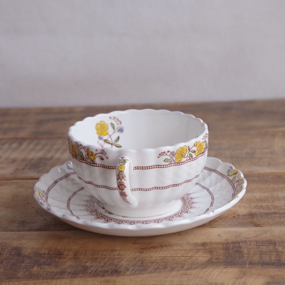 Spode ブルー イタリア製持ち手付きバスケット | フルーツボウル