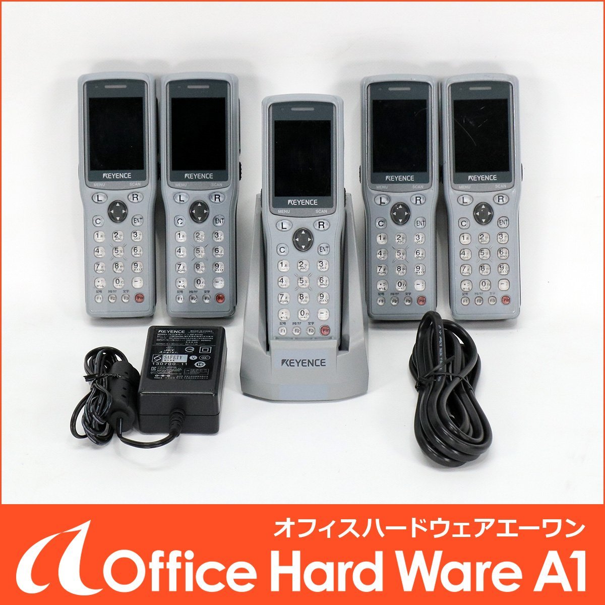 やや傷や汚れあり】KEYENCE BT-1550WB 5台セット 二次元コード(QR