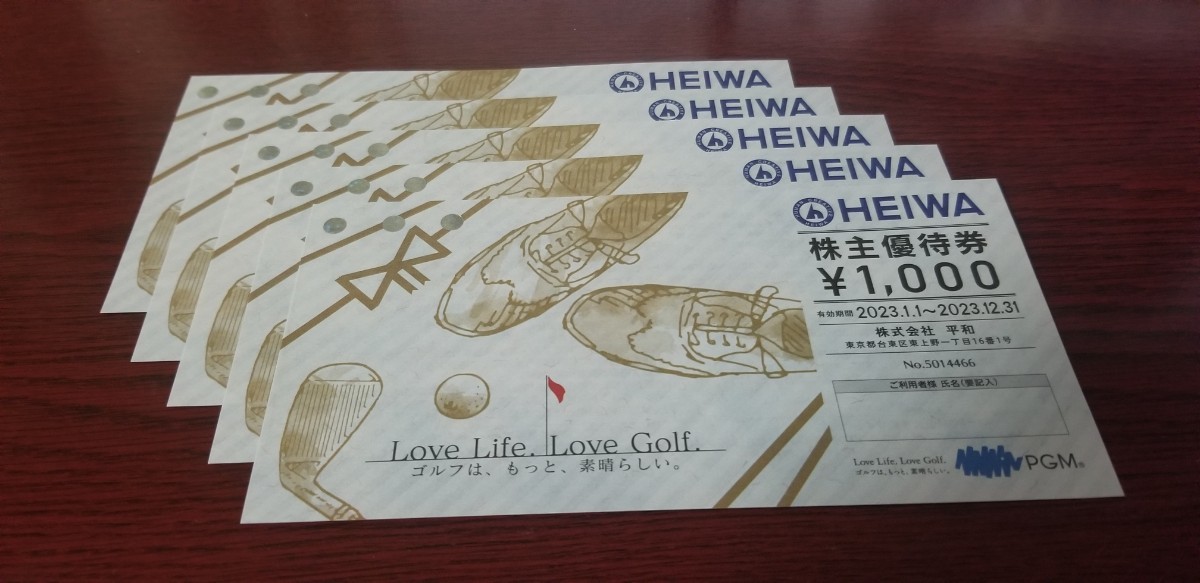 平和 HEIWA PGM withGolf 割引券3枚 ゴルフ