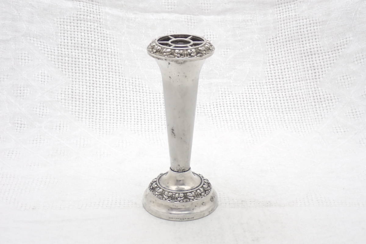 英国 アンティーク　IANTHE フラワー/ローズボウル・ベース/花器　銀メッキ 英国 アンティーク IANTHE フラワー/ローズボウル・ベース/花器 銀