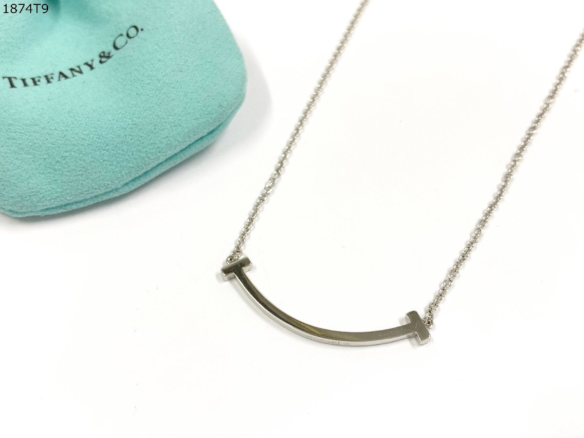 やや傷や汚れあり】☆TIFFANY&Co. ティファニー T スマイル ペンダント