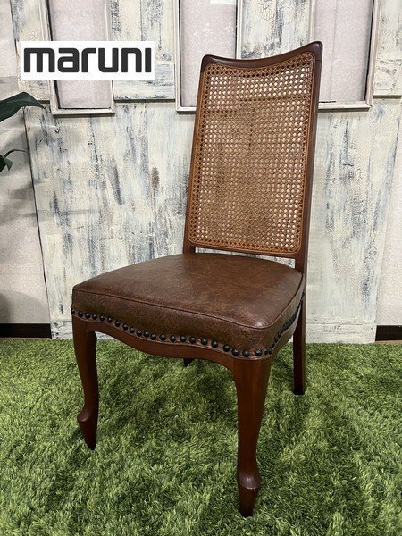 maruni ヴィンテージチェア 猫足　鋲 ハイバック　オールドマルニ　① maruni ヴィンテージチェア 猫足 鋲 ハイバック オールドマルニ ①