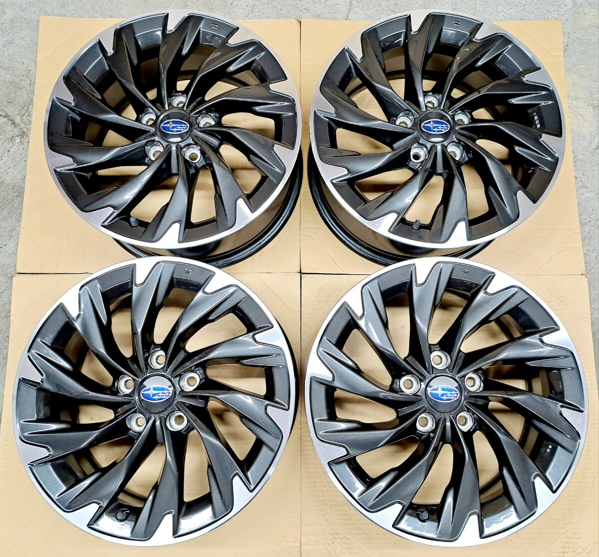 新車外し！スバル NEW クロストレック 純正 ホイール 4本 18インチ 新車外し】スバル NEW クロストレック 純正 ホイール 4本 18