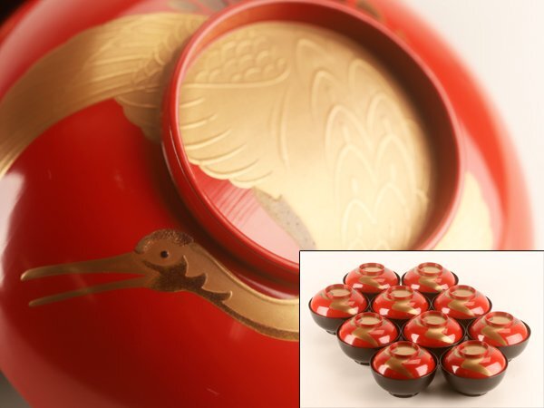 能登輪島塗 舞鶴蒔絵日の出椀十客 共箱 能登輪島塗 舞鶴蒔絵日の出椀十客 共箱 Amazon.co.jp: 能登