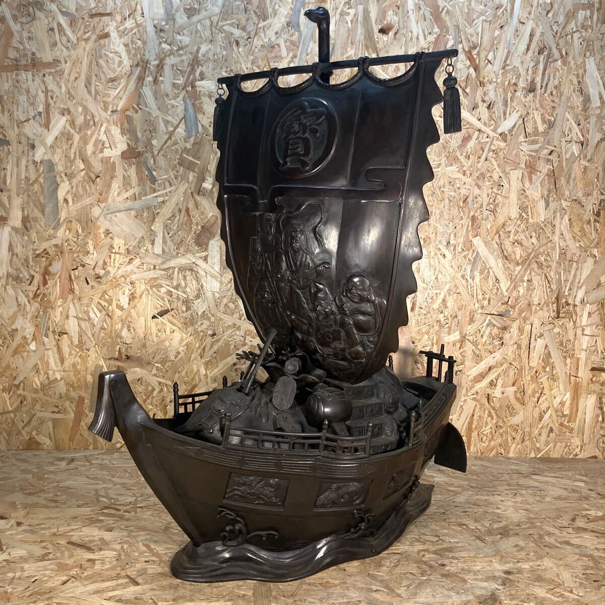 般若　純一郎　布袋尊 七福神　仏像 銅製　銅製　彫刻　置物　金運　縁起物　骨董 般若 純一郎 布袋尊 七福神 仏像 銅製 銅製 彫刻 置物 金運
