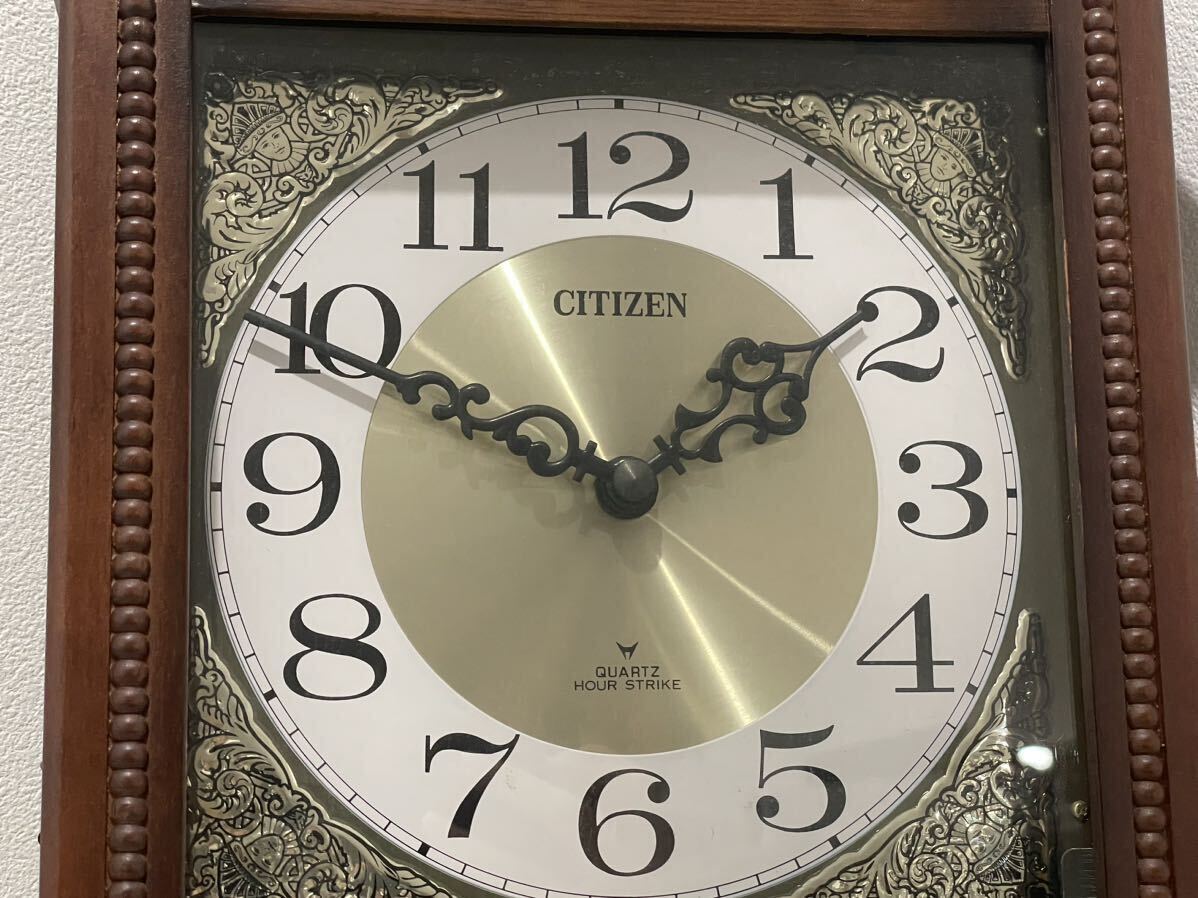 傷や汚れあり】D(0725y4) CITIZEN シチズン 壁掛け時計 柱時計QUARTZ