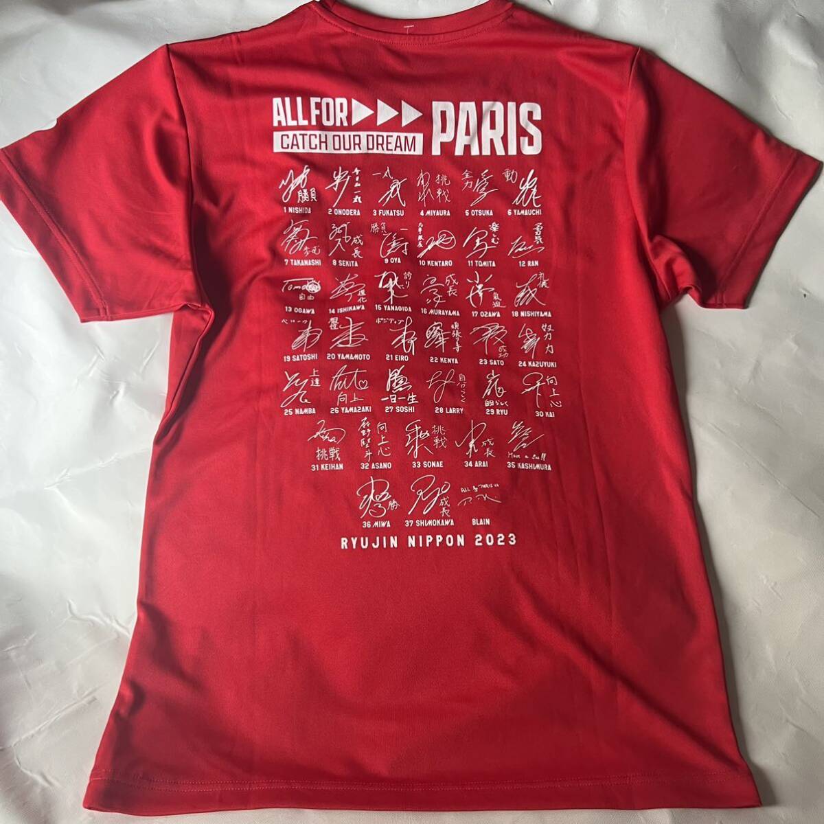 2024 バレーボール 日本代表 応援Tシャツ サイン入り 目立った傷や汚れ