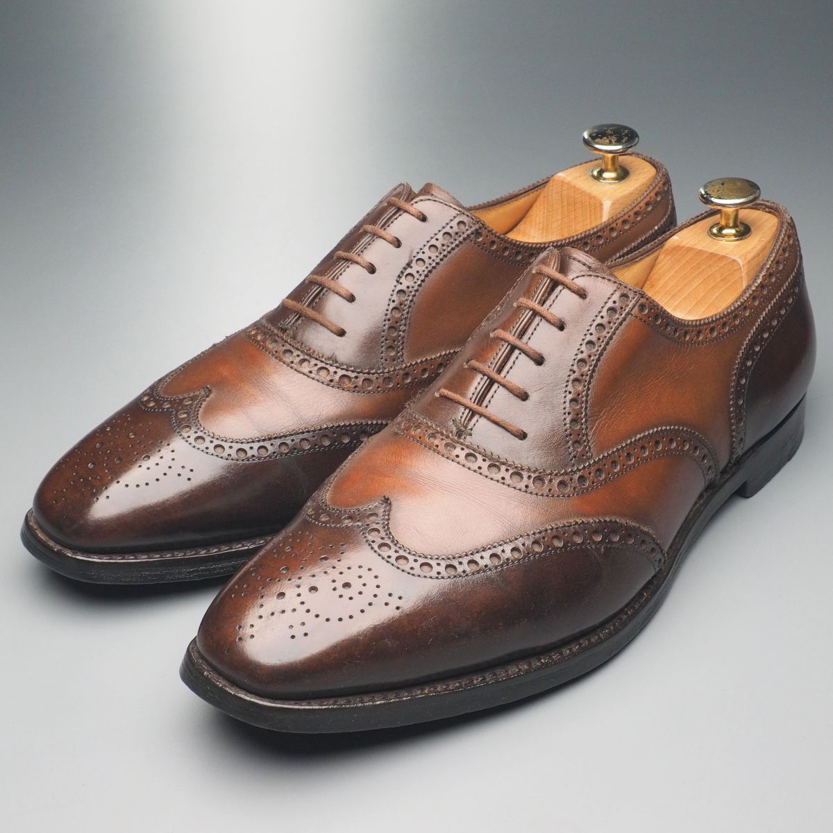 美品 ジョンロブ JOHN LOBB Ashurst 上質 スエード 最高級 チャッカ ブーツ 6E (24.5センチ) ブラウン メンズ 靴 ...